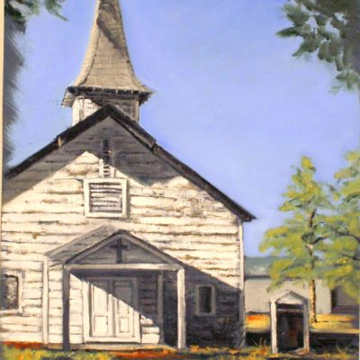 Chapel at Ft. McClellan, oil on canvas, 16x20, SOLD