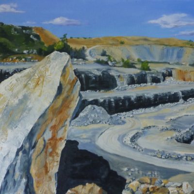 Quarry at Vulcan Materials, Chattanooga, TN Oil on Canvas, $800